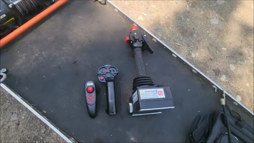 Control interface options laid out on the platform deck