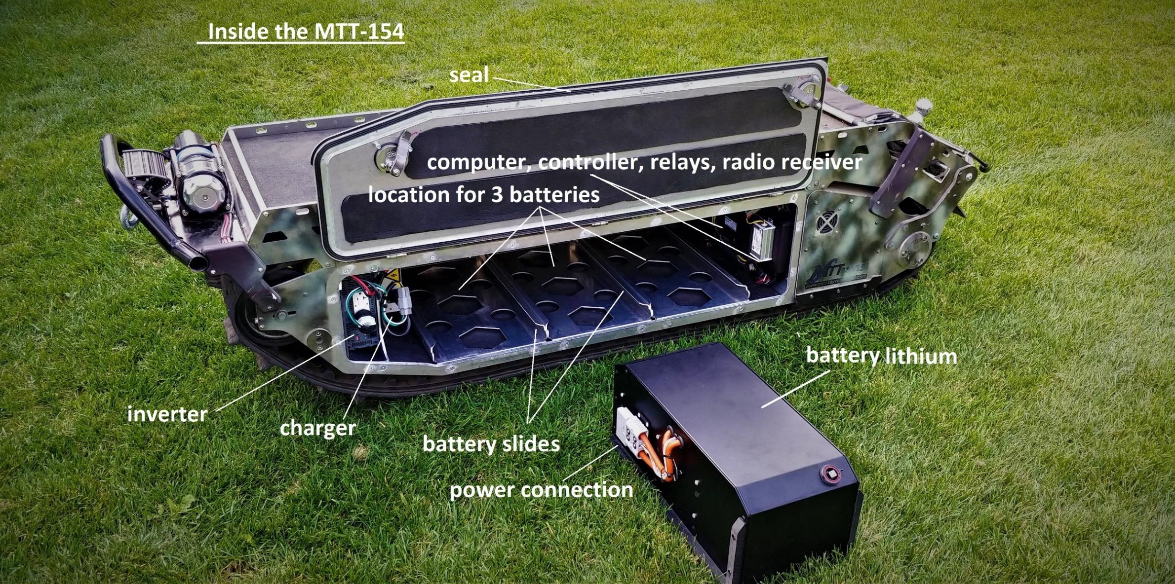 MTT-154 open chassis showing internal layout